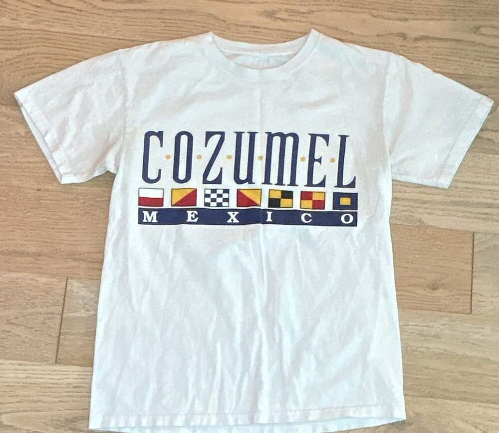 Vintage Cozumel Mexico White Short Sleeve Graphic T-Shirt